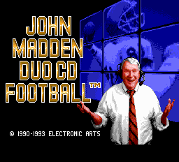 John Madden Duo CD Football Title Screen